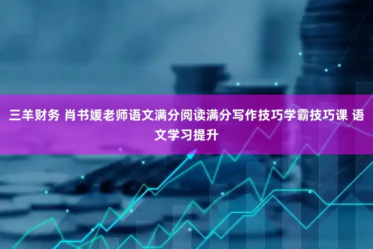 三羊财务 肖书媛老师语文满分阅读满分写作技巧学霸技巧课 语文学习提升